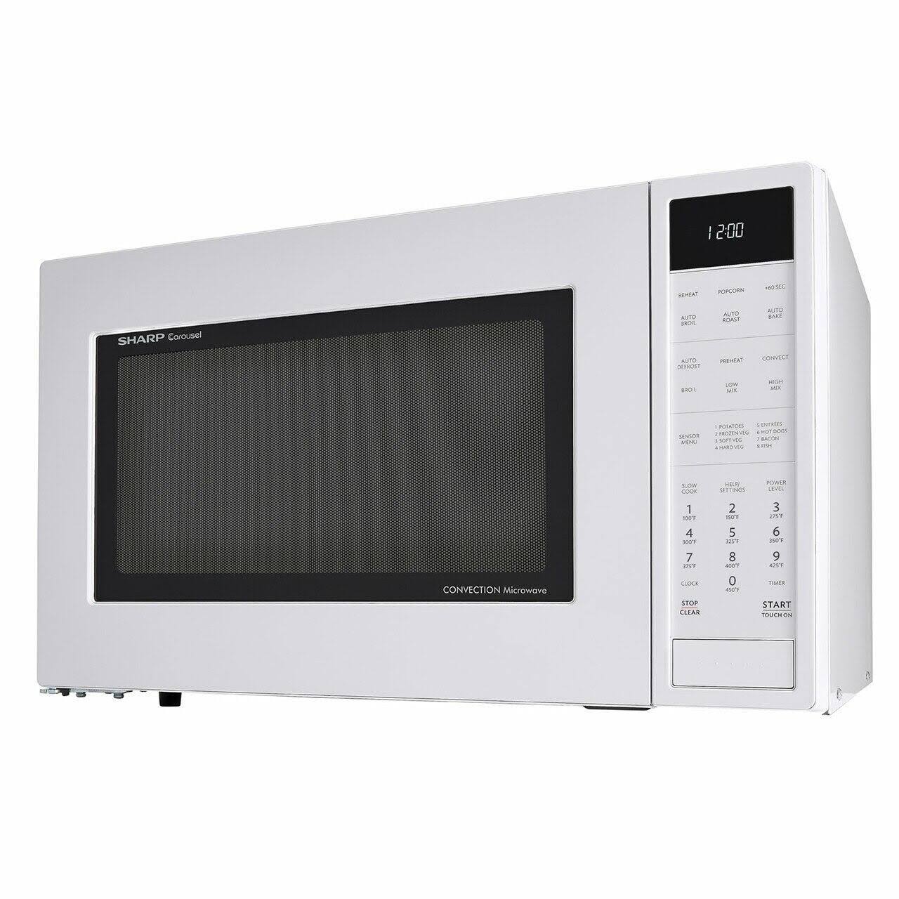 Sharp Carousel Countertop Convection + Microwave Oven 1.5 CU. FT. 900W with Matte White Finish