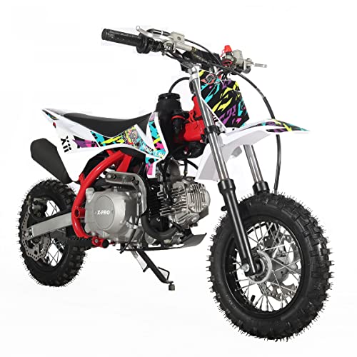 X-PRO X11 110cc Dirt Bike Gas Dirt Bike Pit Bikes Dirt Pitbike with Automatic Transmission, Electric Start,10"/10" Tires!(Black)