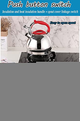 Stovetop Teapot, Stainless Steel Whistling Teapot, 3L Hot Water Boiler, Kitchen Stove Hot Teapot, Teapot, Teapot for Hot Water