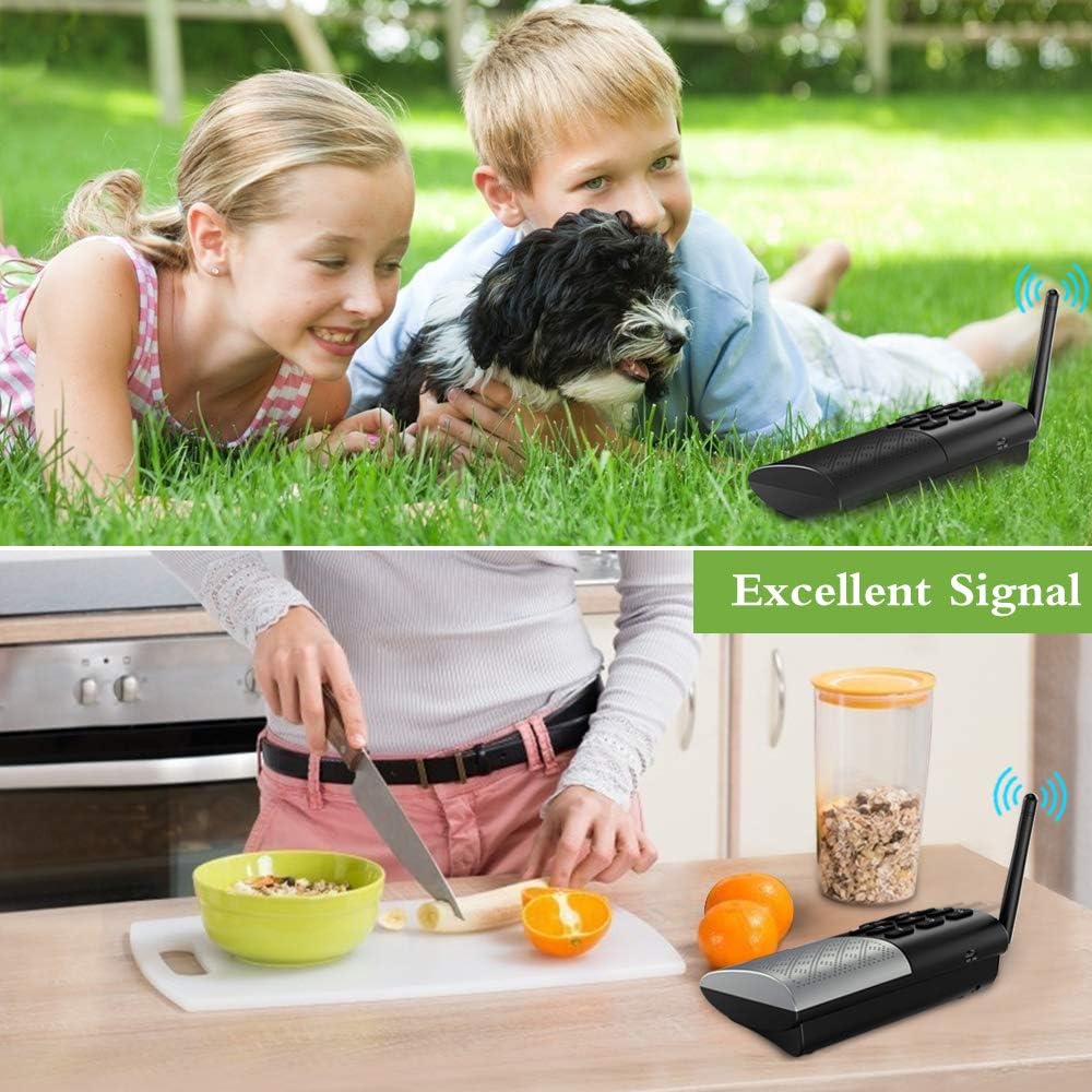 Hosmart Full Duplex Wireless Intercom System Real Time, Two -Way Communication for Home and Office，Hands Free, Portable intercom, with Crystal Clear Sound, 1000 feet Range
