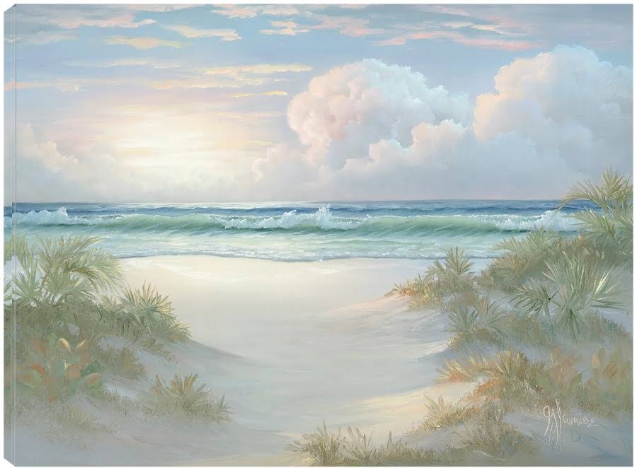 Coastal Beach Canvas Art by Georgia Janisse 32x24 Fineartcanvas