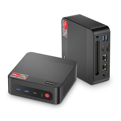 P4 Light Gaming Mini PC, Ryzen 7 5825U, 32GB RAM 1TB SSD, 11 Pro Triple 4K 60HZ Displays Desktop Computers, Support PS3 Emulator Micro PC, HDMI+DP+Type-C, WiFi 6E, BT5.2, Dual 2.5GbE LAN