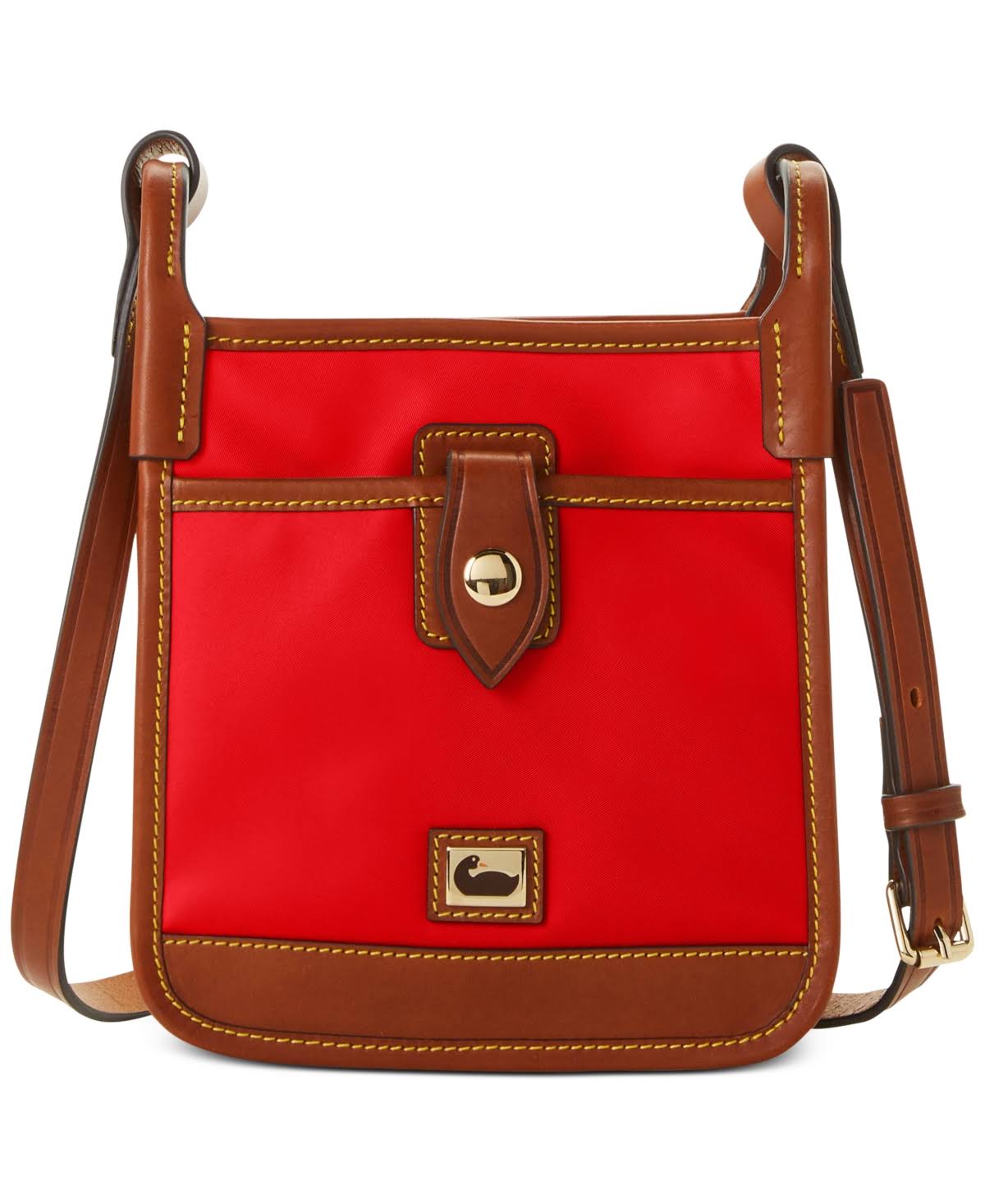 Dooney u0026 Bourke Wayfarer Nylon Letter Carrier Crossbody - Red/Gold
