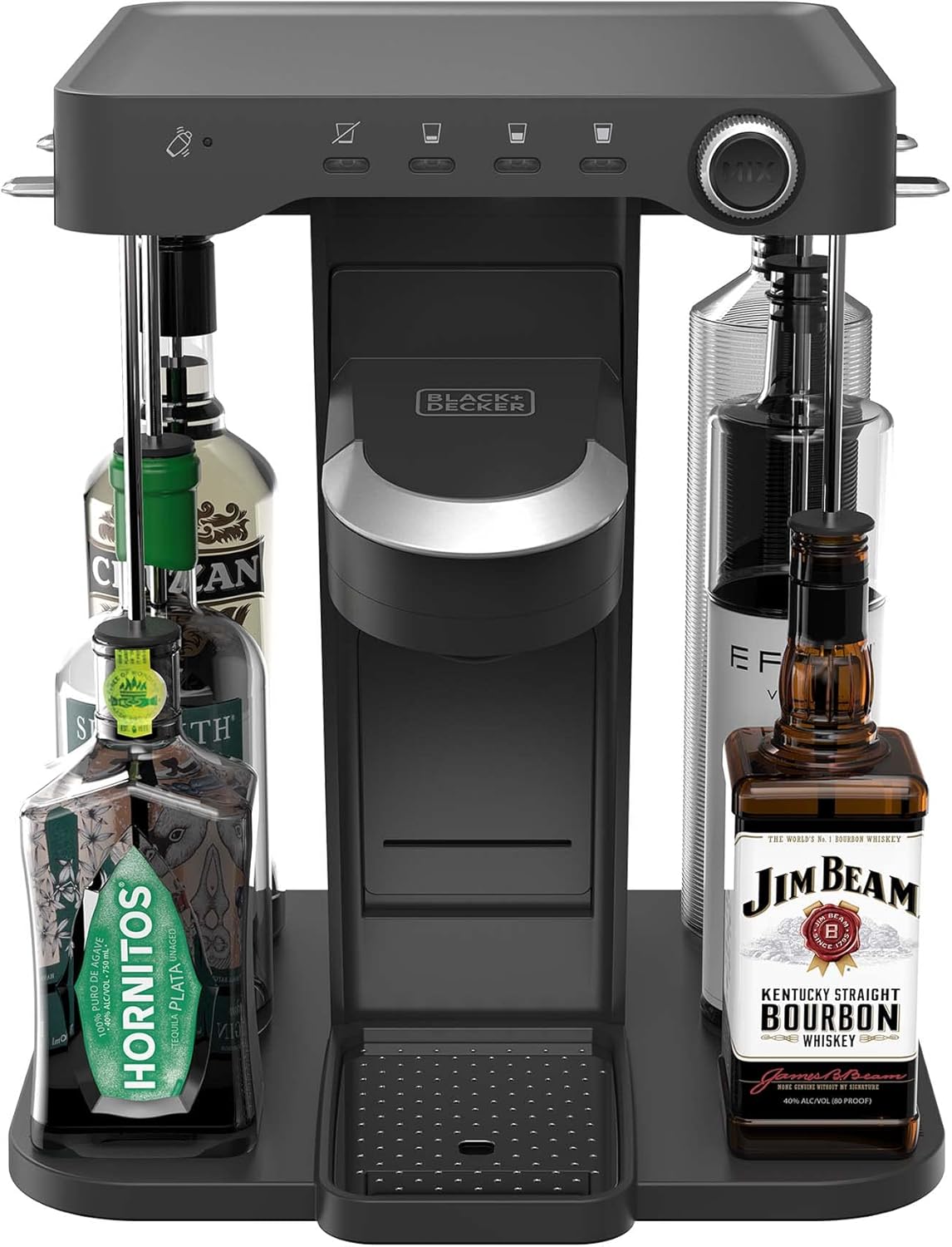 bev by BLACK+DECKER Cocktail Maker Machine and Drink Maker for Bartesian capsules (BEHB101) Black Medium & DECKER Cocktail Maker Glass Liquor Dispenser Bottle, Dishwasher Safe (BEWB101)​