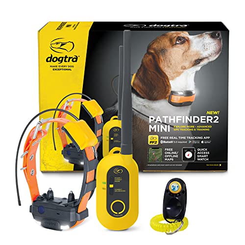 Dogtra Pathfinder 2 - Hunting Ecollar GPS Dog Training Collar with Remote, 9 Mile Range, Tracking & Containment for Medium & Large Dog Breeds, Electric GEO Fence Tracker, Stimulation, Vibration, Tone