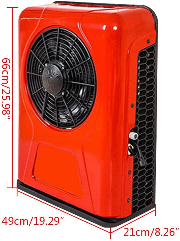 12V Electric AC Unit Truck Air Conditioner Truck Cab Air Conditioner for RV Truck Caravan Excavator Tractor