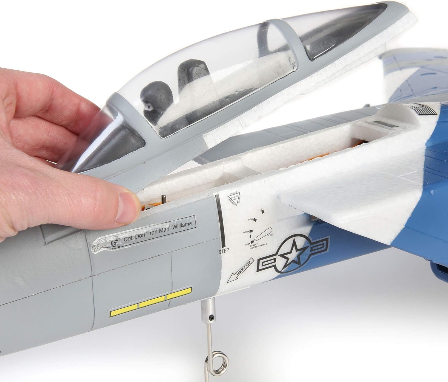 E-flite RC Airplane F-15 Eagle 64mm EDF BNF Basic Transmitter Battery and Charger not Included with AS3X and Safe Select EFL9750