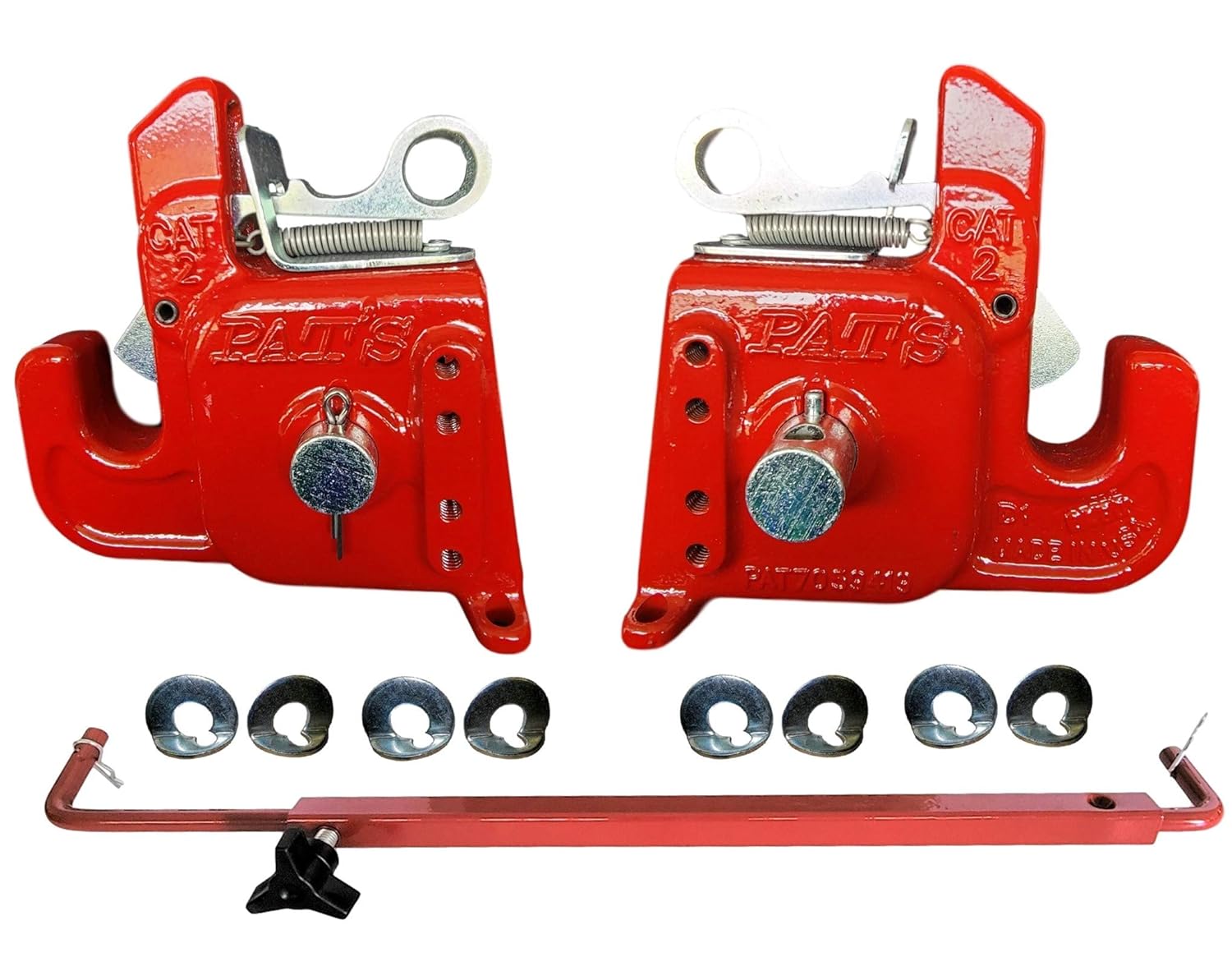 Pat's Easy Change with Stabilizer Bar - Best Quick Hitch System On The Market �C Flexible, Durable and Affordable (RED CAT #2)