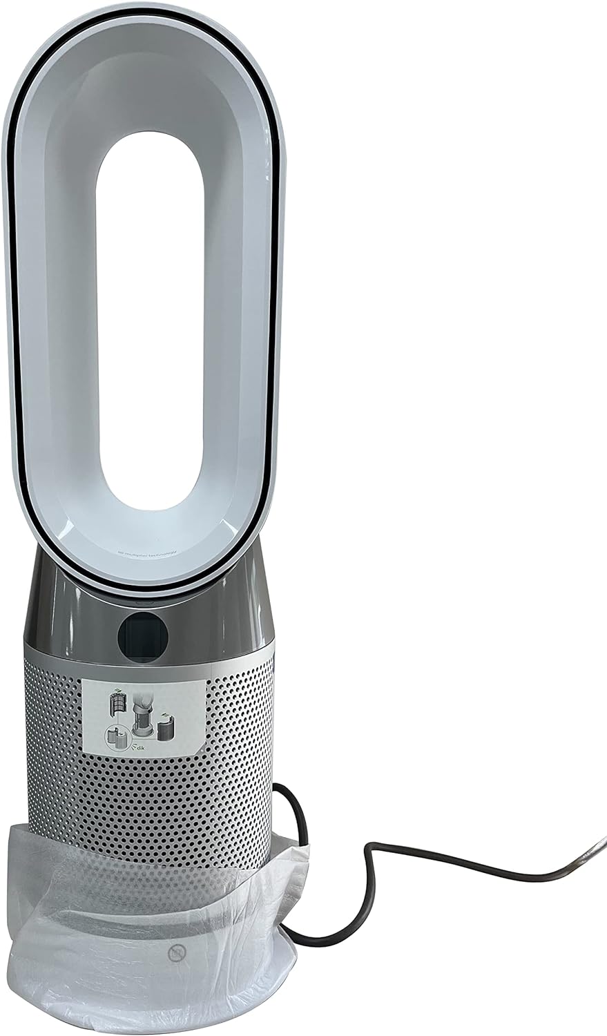 Dyson HP4A Pure Hot + Cool HEPA Air Purifier Heater + Fan - White/Silver, Remote Control, 360° Filtration System (AB10 - Long)