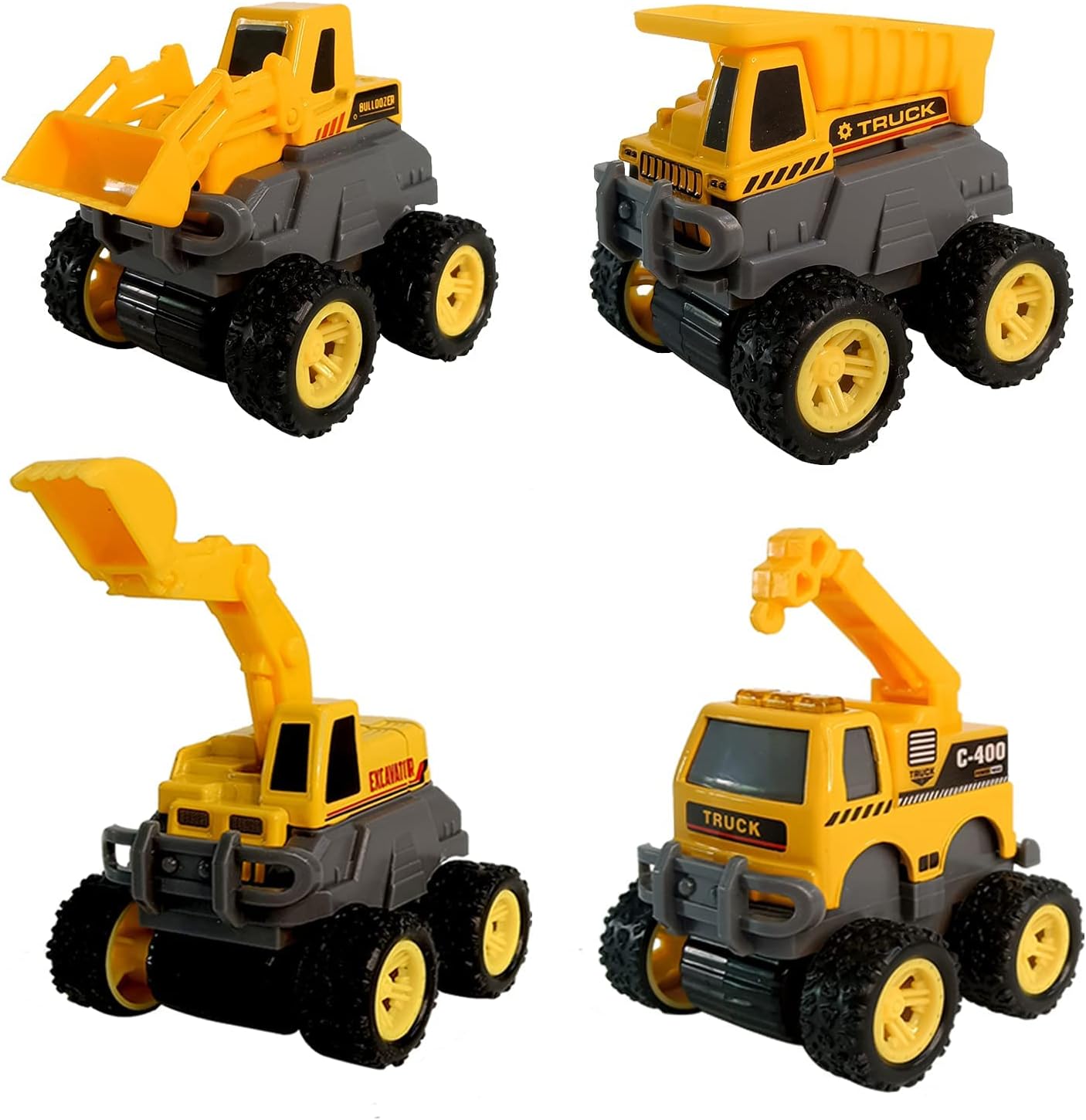 Construction Toys Vehicle, Diecast Cars, Excavator Bulldozer Dump Crane Toy Trucks for 3 4 5 6 7 Year Old Boy Gift