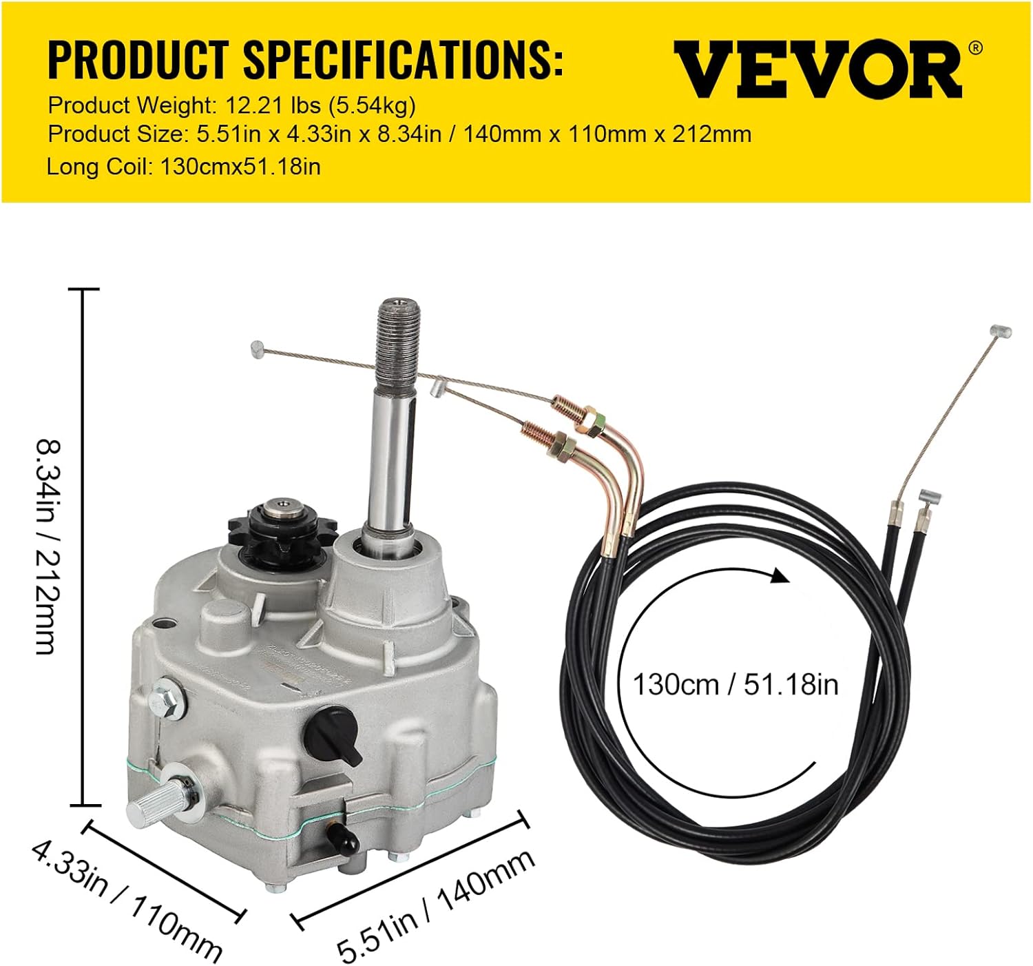 Mophorn Go Kart Forward Reverse Gear Box 10T #40/41 12T #35 Go Karts Accessories TAV2 30 40 41 For 2HP-7HP Engine, Transmission Local Honor, 3 Shift Modes, ONLY Works with 30 Series Torque Converter