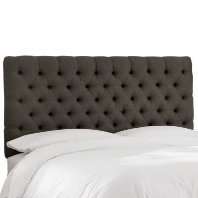 Tufted Upholstered Panel Headboard Wayfair Custom Upholstery Size: California King, Upholstery: Linen Slate