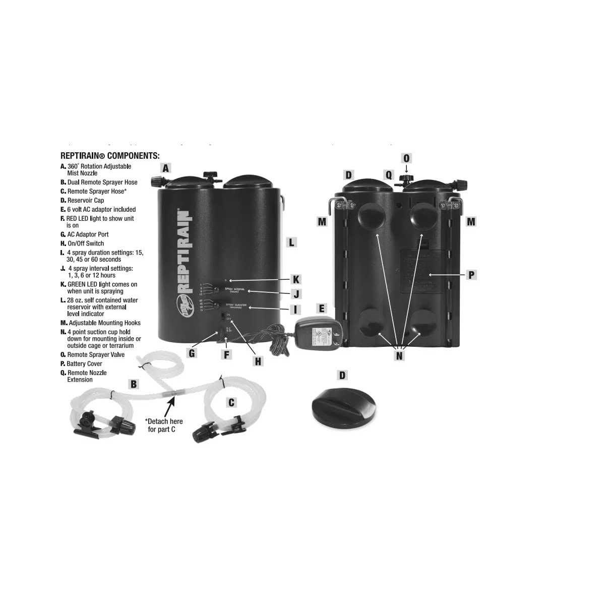 Zoo Med ReptiRain Automatic Misting Machine - Pet Supplies online store