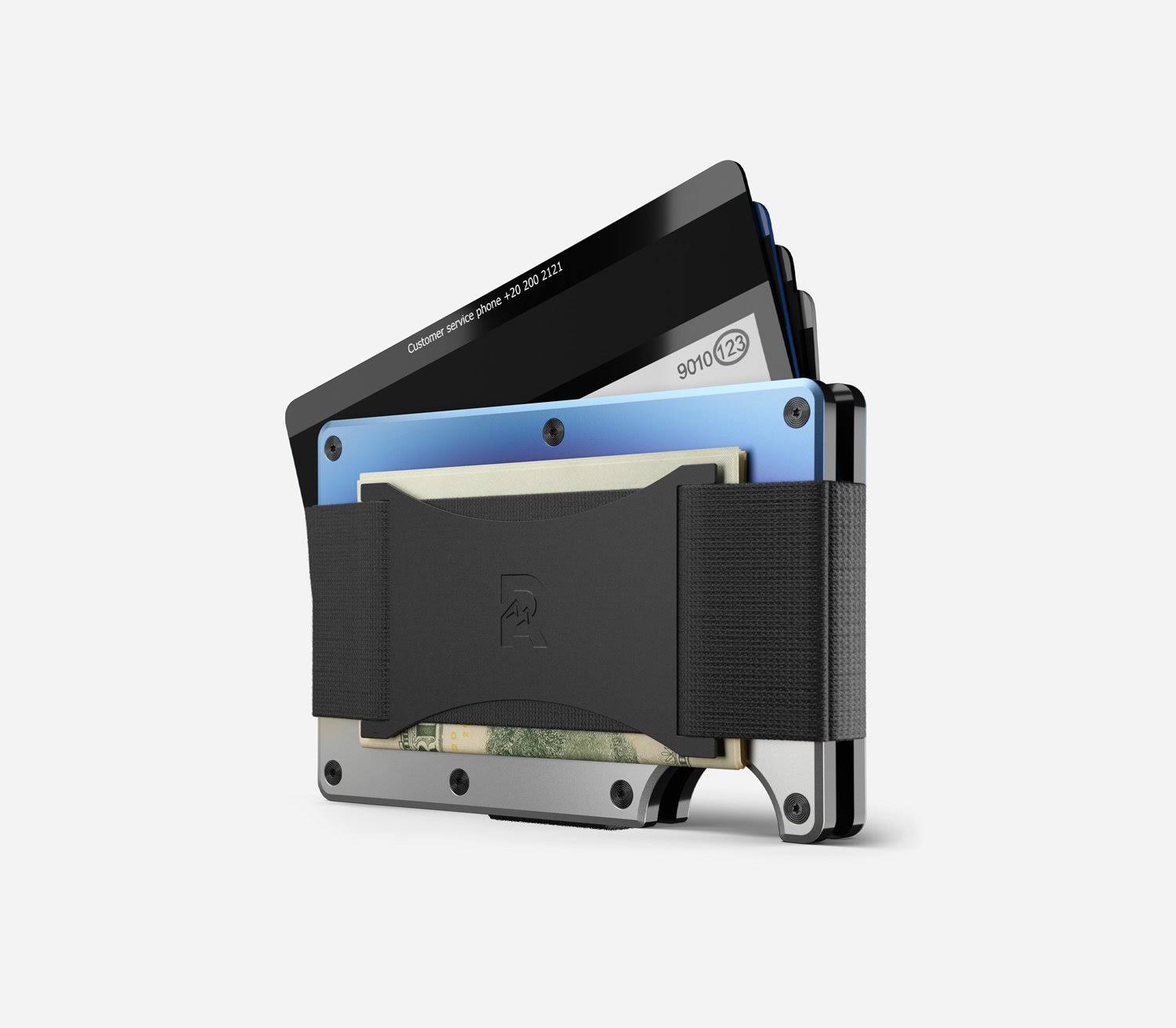 The Ridge RFID Wallet | Titanium - Burnt | Cash Strap