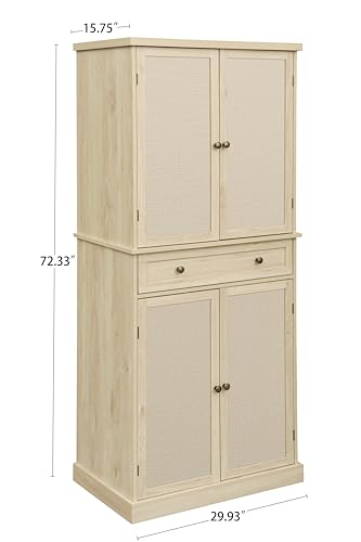 NicBex Modern Pantry Cabinet Farmhouse Bar Cabinet for Liquor and Glasses, Dining Room Kitchen Cabinet with Wine Rack, Sideboards Buffets Bar Cabinet, Charcoal Grey