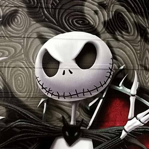 Yupbizauto New 15 Pieces Nightmare Before Christmas Jack Skellington Ghostly Car Truck SUV Seat Covers Floor Mat Bundle Set