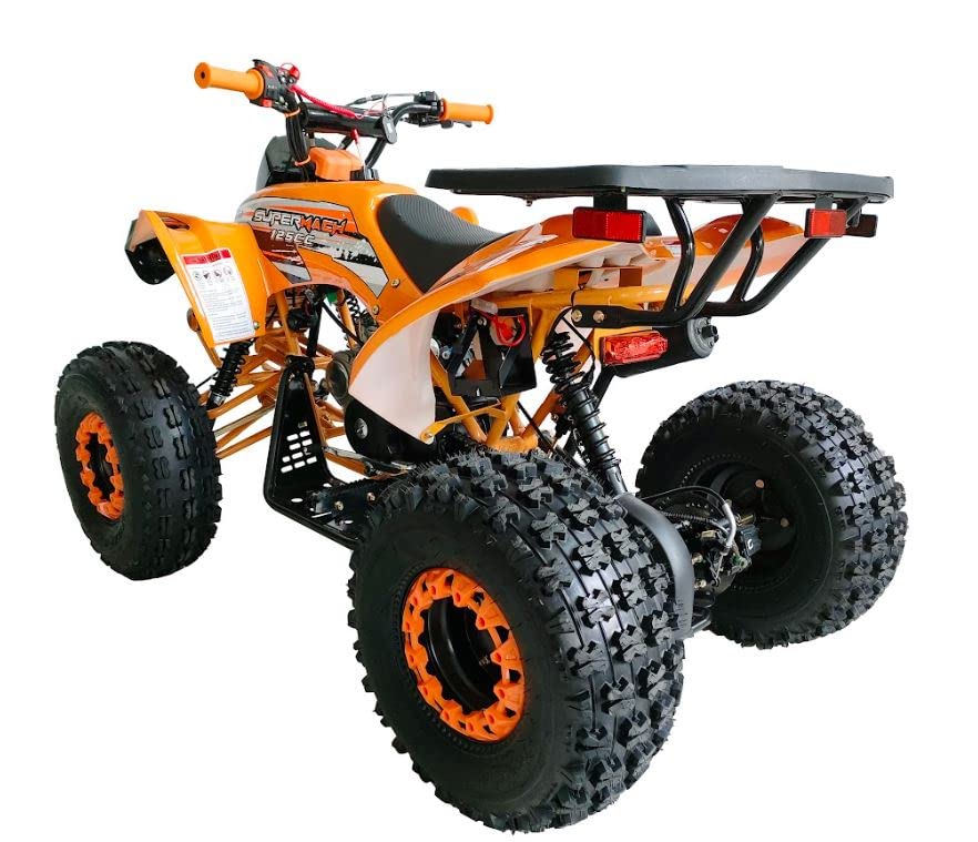 HHH Youth and Adult 125cc ATV Vitacci Outlander Fully Automatic with Reverse Double Headlights Led Gas 4 Wheeler ATVs Quads Big 19/18 inch Tires (Green) - Extra Large