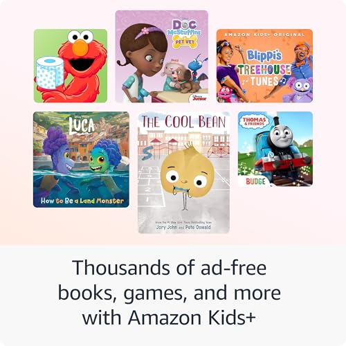 Amazon Fire HD 8 Kids Tablet (32 GB, Blue, 6 months Kids+, 2024 release) + Backpack Bundle