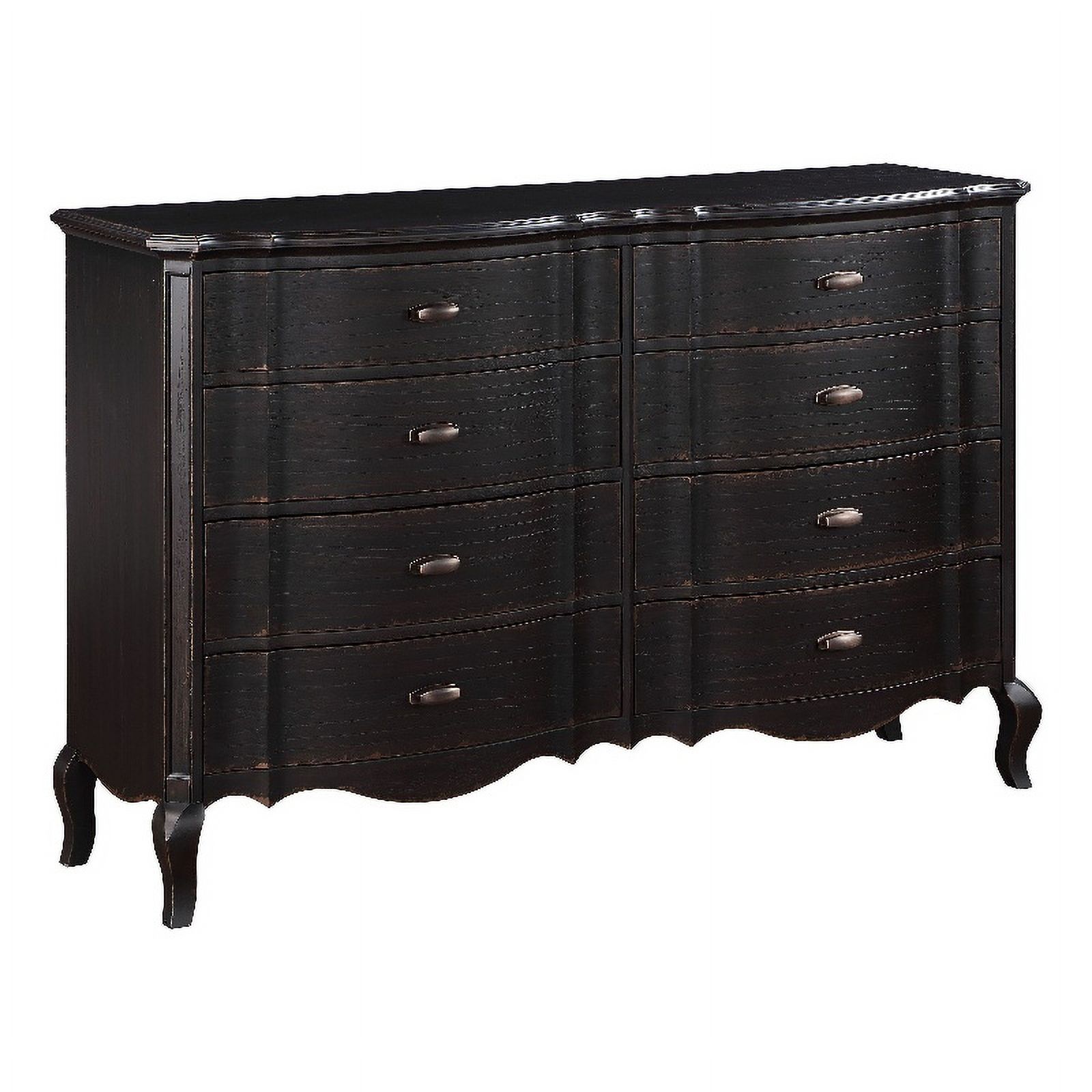 Pemberly Row 8-Drawer Contemporary Wood Dresser in Antique Black