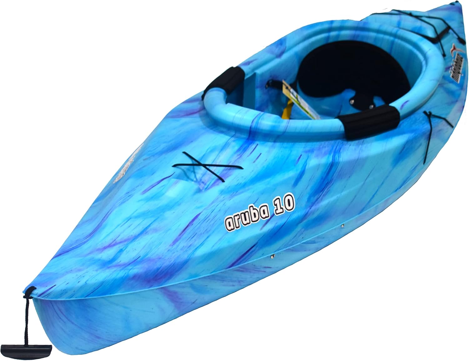 Aruba 10 SS Sit in Kayak, 1 Person Fishing Kayak for Adults, Lightweight Recreational Kayak 1 Paddle, Carries Weight Up to 250 lbs (Ocean Berry-10ft)
