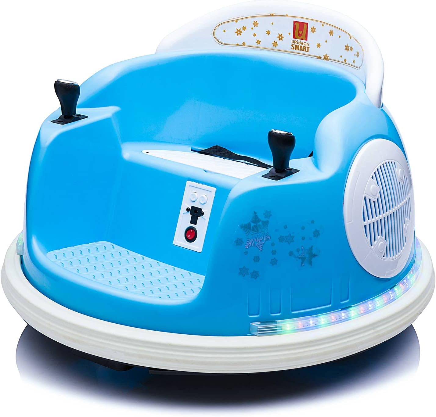 u URideon Ride On Bumper car for Kids, 6V Electric Vehicle Ride on Toys with Remote Control, Music,Colorful Flashing Lights,Battery Powered (Pink)