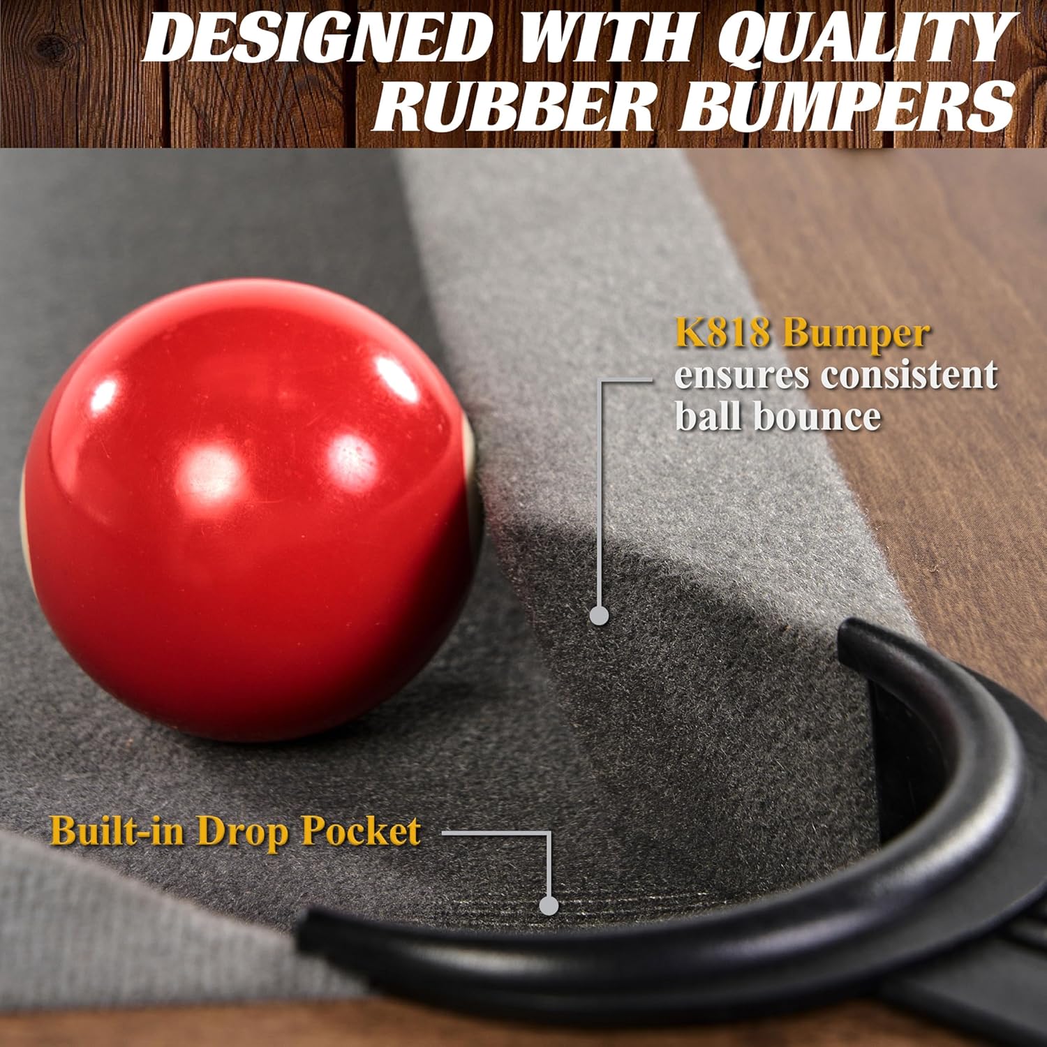 Barrington Billiards 5.5' Urban Drop Pocket Table with Pool Ball and Cue Stick Set, Perfect for Game Rooms