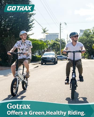 Gotrax S3 Electric Bike, 16x3.0 Fat Tire Electric Bicycle Adults, 750W Peak Motor, Max Range 25 Miles, Up to 20 Mph, Removable Battery, Adjustable Seat, Folding Electric Bike for Adults/Teens 13+