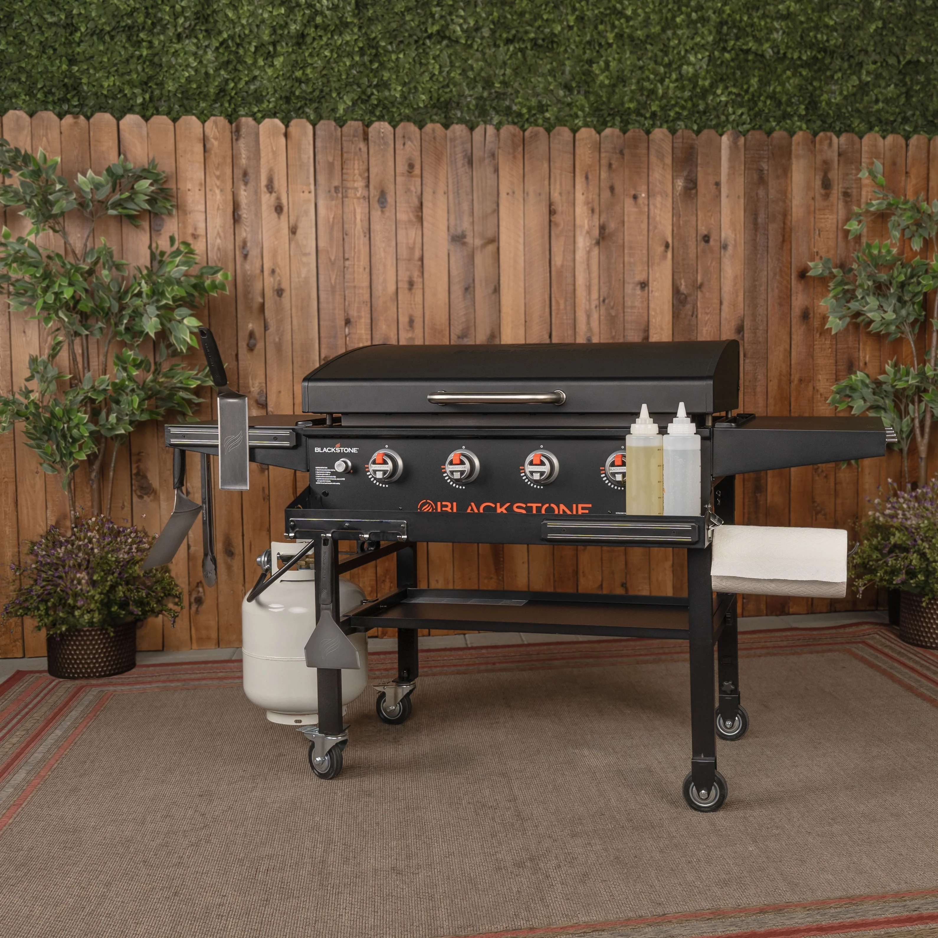 Blackstone 4-Burner 36" Griddle with Hood and Front Shelf