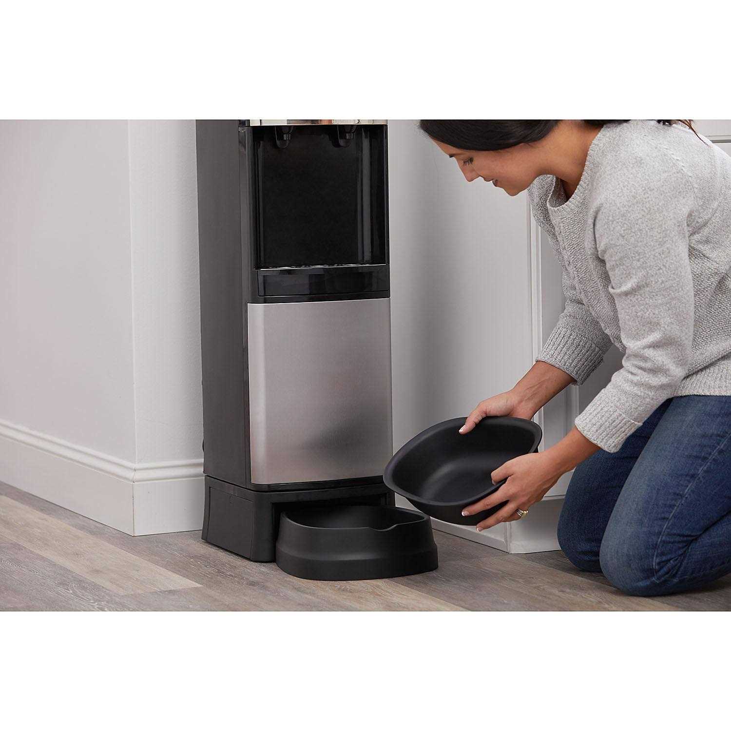 Primo Pet Station Water Dispenser Top Loading, Hot/Cold Temperature, Black and Stainless Steel - Pet Supplies online store
