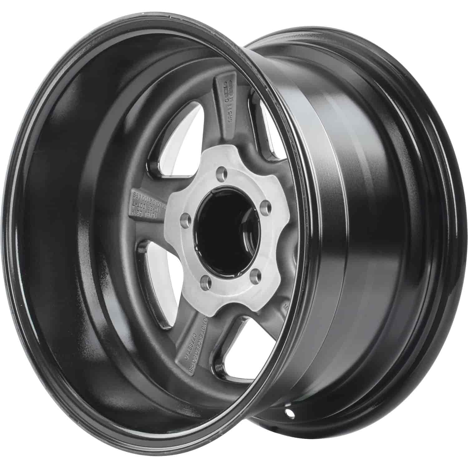 JEGS 66171 Sport Star 5-Spoke Wheel Size: 15 x 8 Bolt Pattern: 5 x 4.50 Back Spa