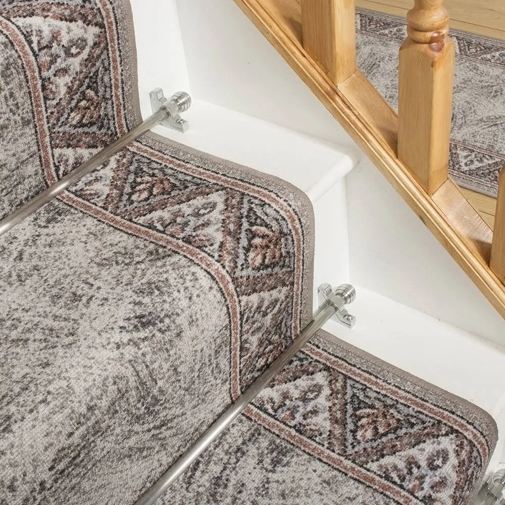 runrug USA Eiger Gray Stair Carpet Runner Length: 16 foot, WIDTHS: