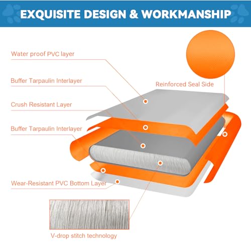 VOFiTNY Inflatable Floating Dock, Swim Platform Floating Dock for Lakes, Lake Floats for Adults, Island Raft Mat for Lake Beach Ocean, Non-Slip Surface