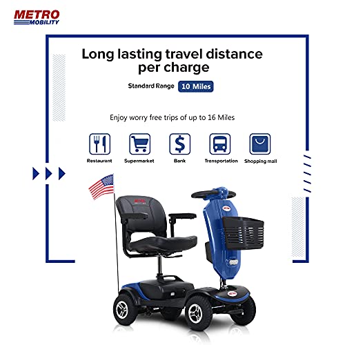 Outdoor Travel Folding Mobility Scooter for Seniors w/Windshield, Electric Medical Scooter for Adults with USB Charging Port, Powered Mobility Scooter MAX Load 300LBS