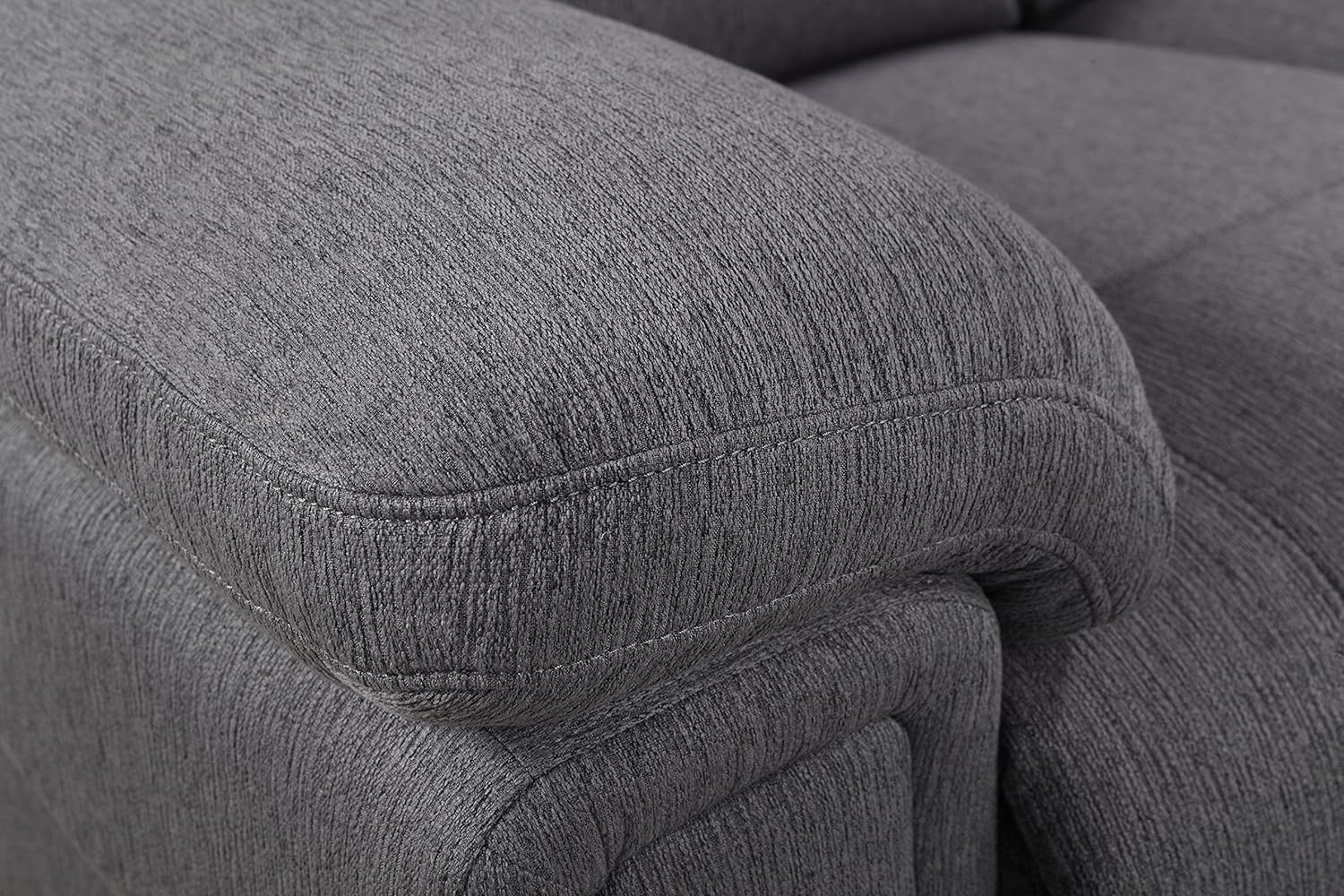 Abbyson Living Fletcher Stain-Resistant Fabric Reclining 6 Piece, Gray Sectional, Large
