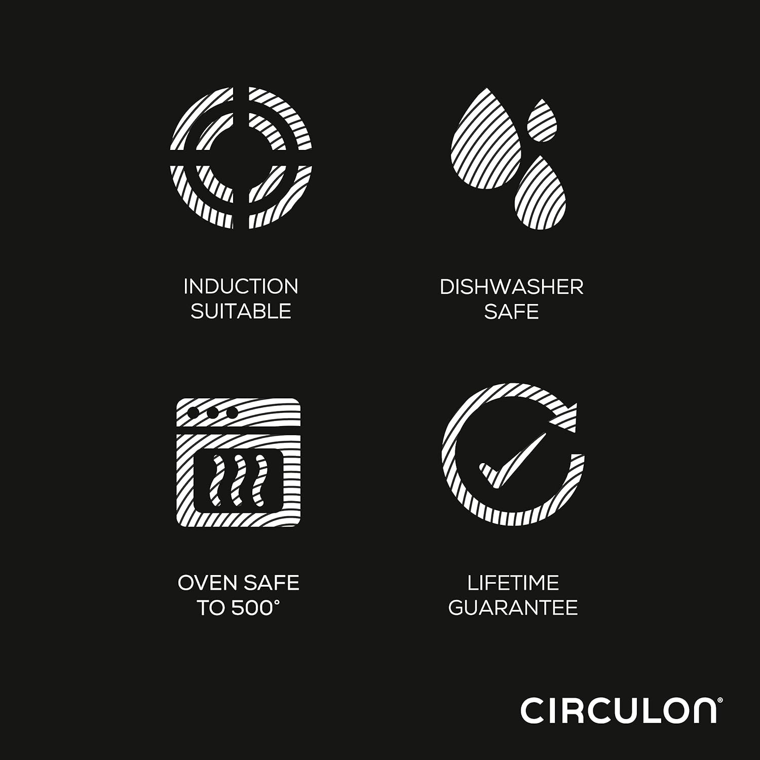 Circulon Stainless Steel Cookware Pots and Pans Set with SteelShield Hybrid Stainless and Nonstick Technology