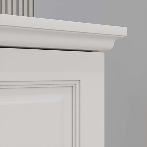 78.74” 6-Door Large Armoire Wardrobe Closet, Bedroom Armoire with 3 Drawers & 2 Hanging Rod, Wooden Armoires and Wardrobe,White (70.9”W x 23.63”D x78.74”H)