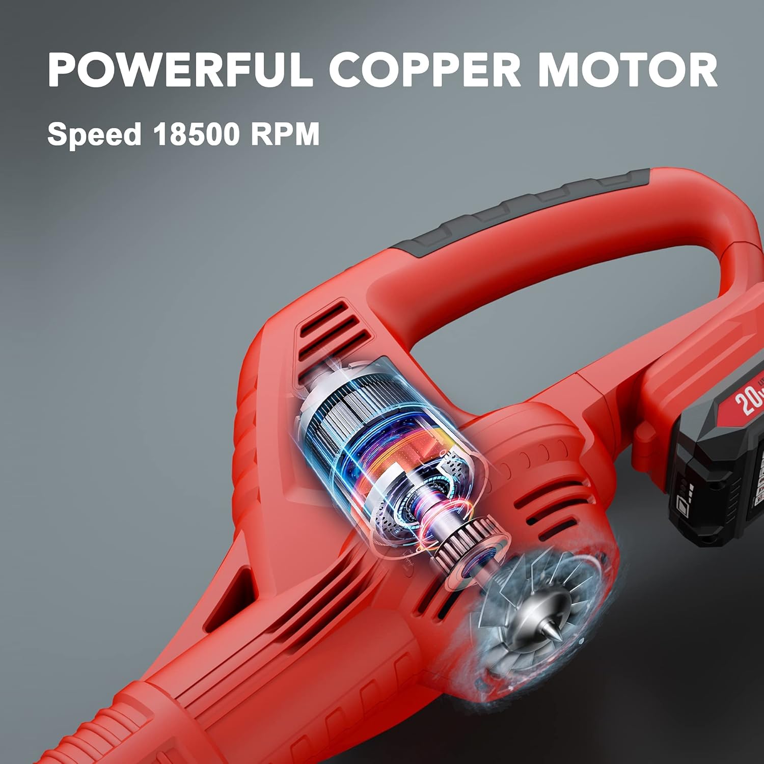 POPULO 20V Cordless Battery-Powered Leaf Blower, Lightweight and Compact Electric Blower with 2.0Ah Battery and Fast Charger Included, 150mph Wind Speed Air Blower for Lawn Care, Leaves, Snow Blowing&hellip;