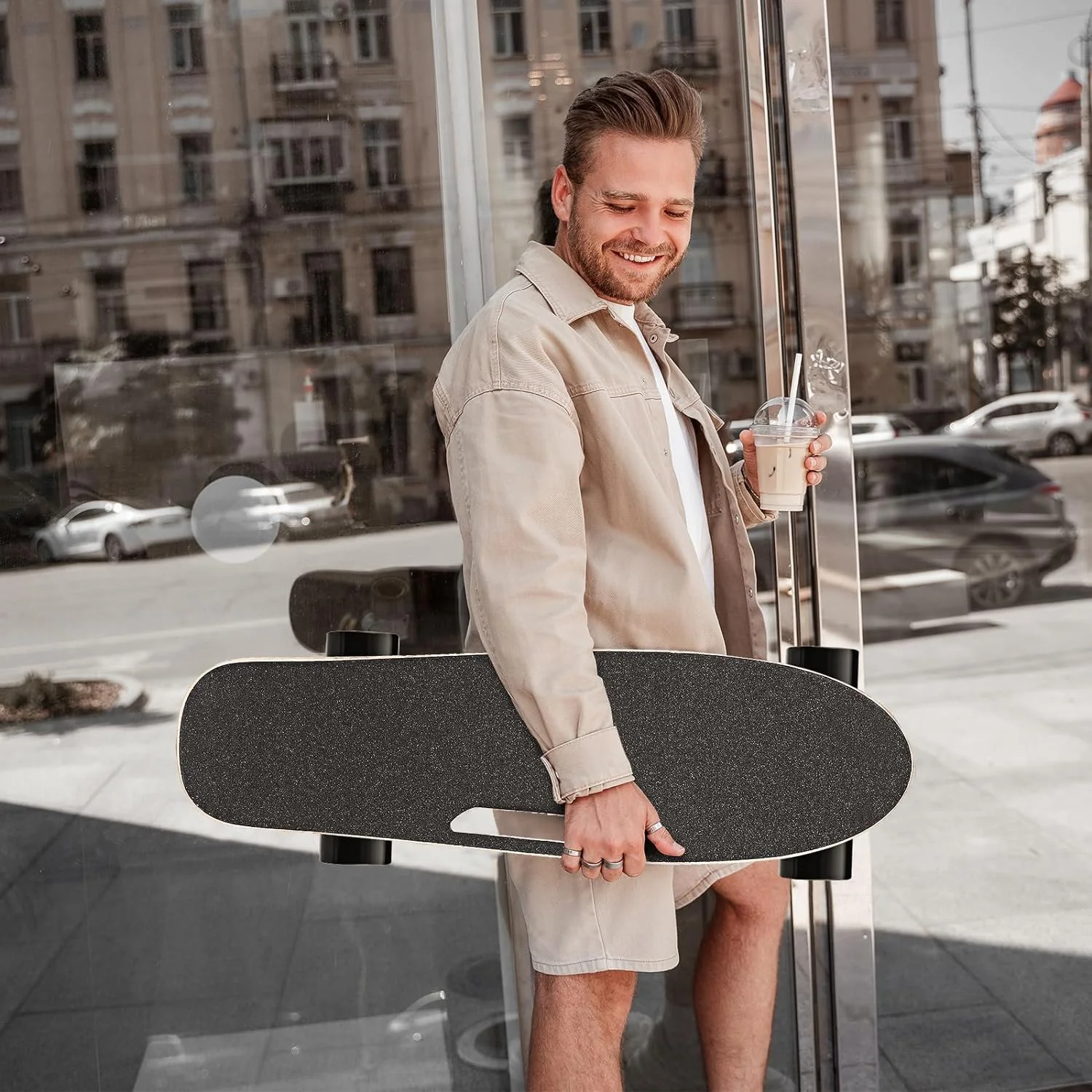 350W Electric Skateboards with Remote, 12.4 mph Top Speed & 8 Miles Range, Swappable Battery, Electric Longboard for Kids ＆ Teens