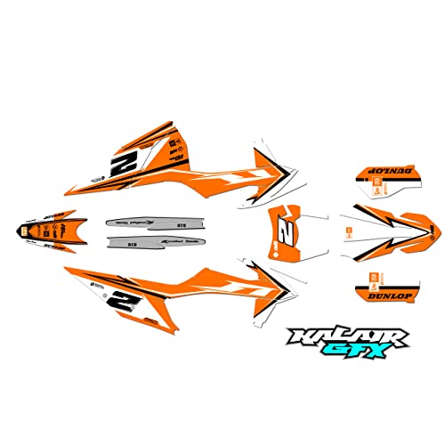 Graphics Kit for KTM Enduro 2-Stroke 150 EXC, 250 EXC and 300 EXC years 2020, 2021, 2022 and 2023 Razor Series Tan 21 Mil - Dirtbike racing decal no-plastics