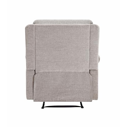 MINCETA Recliner Chairs,Modern 5" Wall Hugger Nursery Recliner with Overstuffed Arm and Back for Living Room,PU Leather in Brown