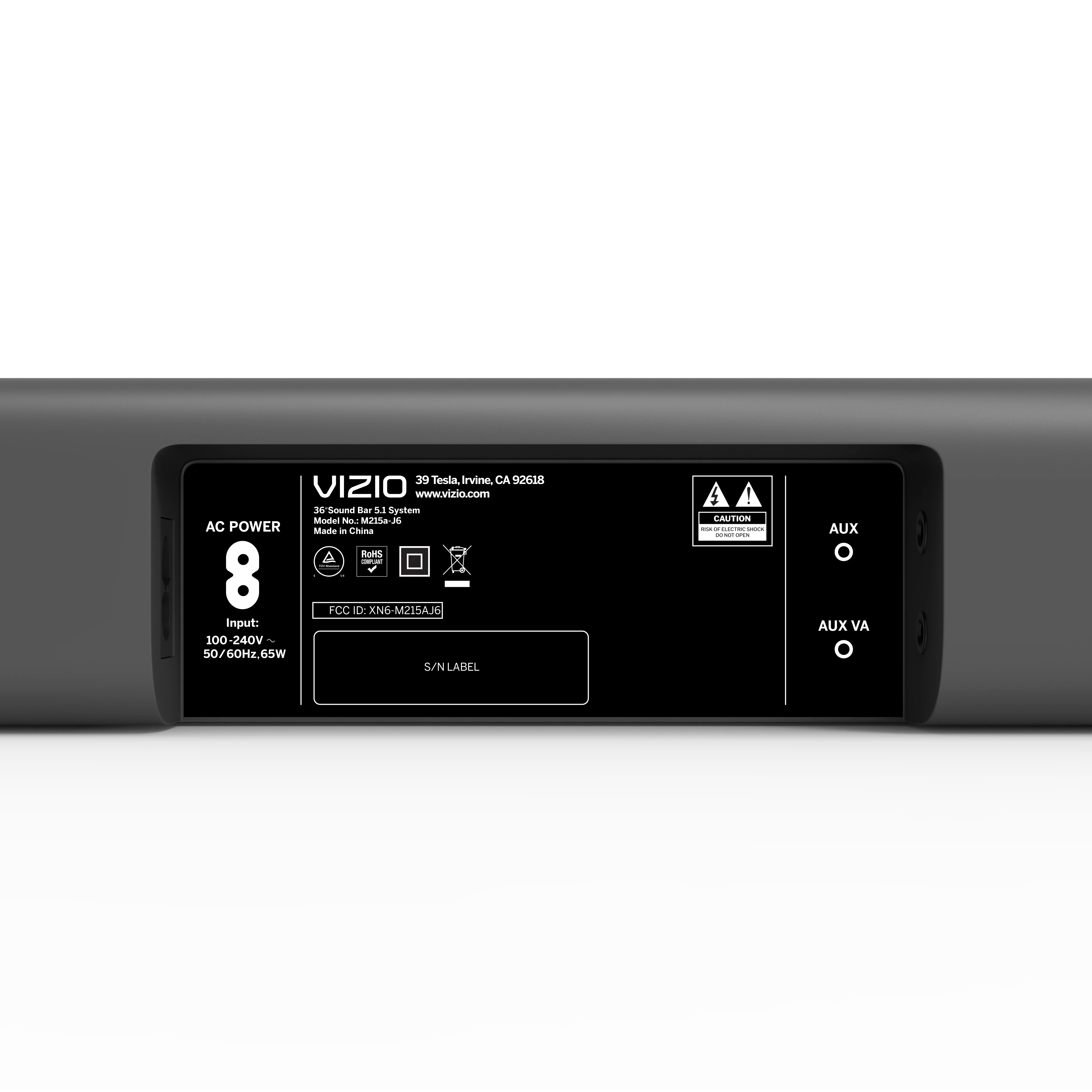 VIZIO M-Series 2.1 Premium Sound Bar with Dolby Atmos, DTS:X, Wireless Subwoofer M215a-J6