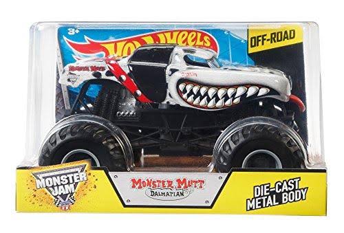 Hot Wheels Monster Jam Mutt Dalmatian Die-Cast Vehicle 1 24 Scale