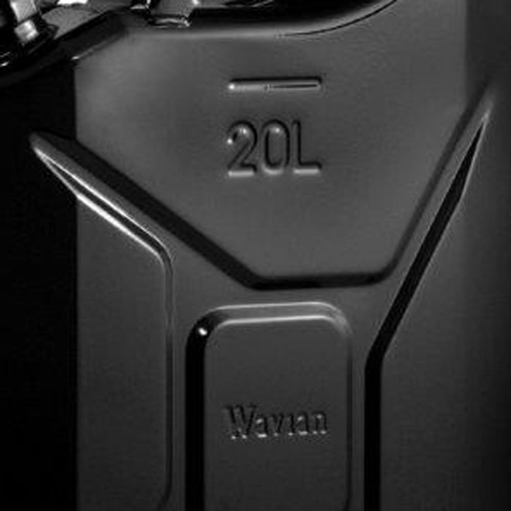 Wavian USA JC0020BVS Authentic NATO Jerry Fuel Can and Spout System Black (20 Litre)
