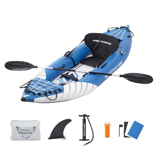 Inflatable Kayak Deluxe Oar Included, Blow up Touring Kayak Set,with adjustable Seat and Pump,Lightweight and Portable,paddles and bag