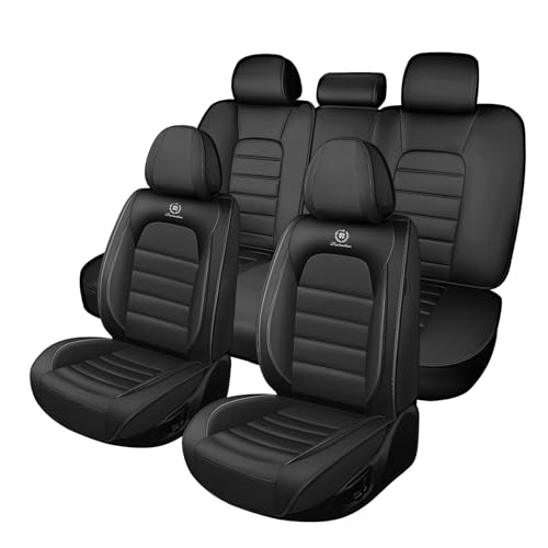 Car Seat Covers Front Seats for Toyota Corolla Cross 2000-2024,Leather Cover Seats for Cars,Automotive Seat Covers Vehicle Cushion Compatible with Airbag（Front Seats,Classic Black）
