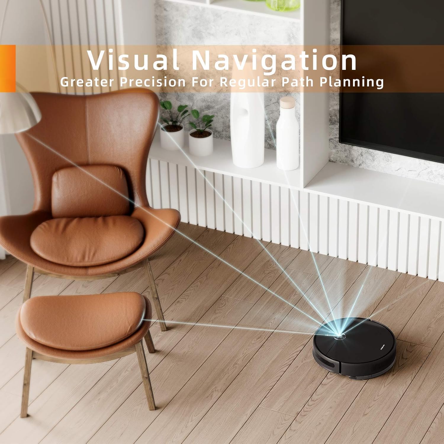 MOVA Z500 Robot Vacuum and Mop, Smart Navigation Robot Vacuum, Robot Vacuum Cleaner with 3000Pa Strong Suction, Alexa, 5200mAh Large Battery, 2-in-1 Vacuum and Mop, for Pet Hair, Hard Floor, Carpet
