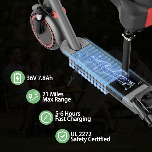 KEQ Electric Scooter for Adults Commuting, Foldable and Portable 8.5"/10" Tires,19/22Mph,350W/500W Motor, 21-30 Miles Range,Foldable E-Scooter with Dual Brake and Suspension,APP Control（K01Pro/KL09）