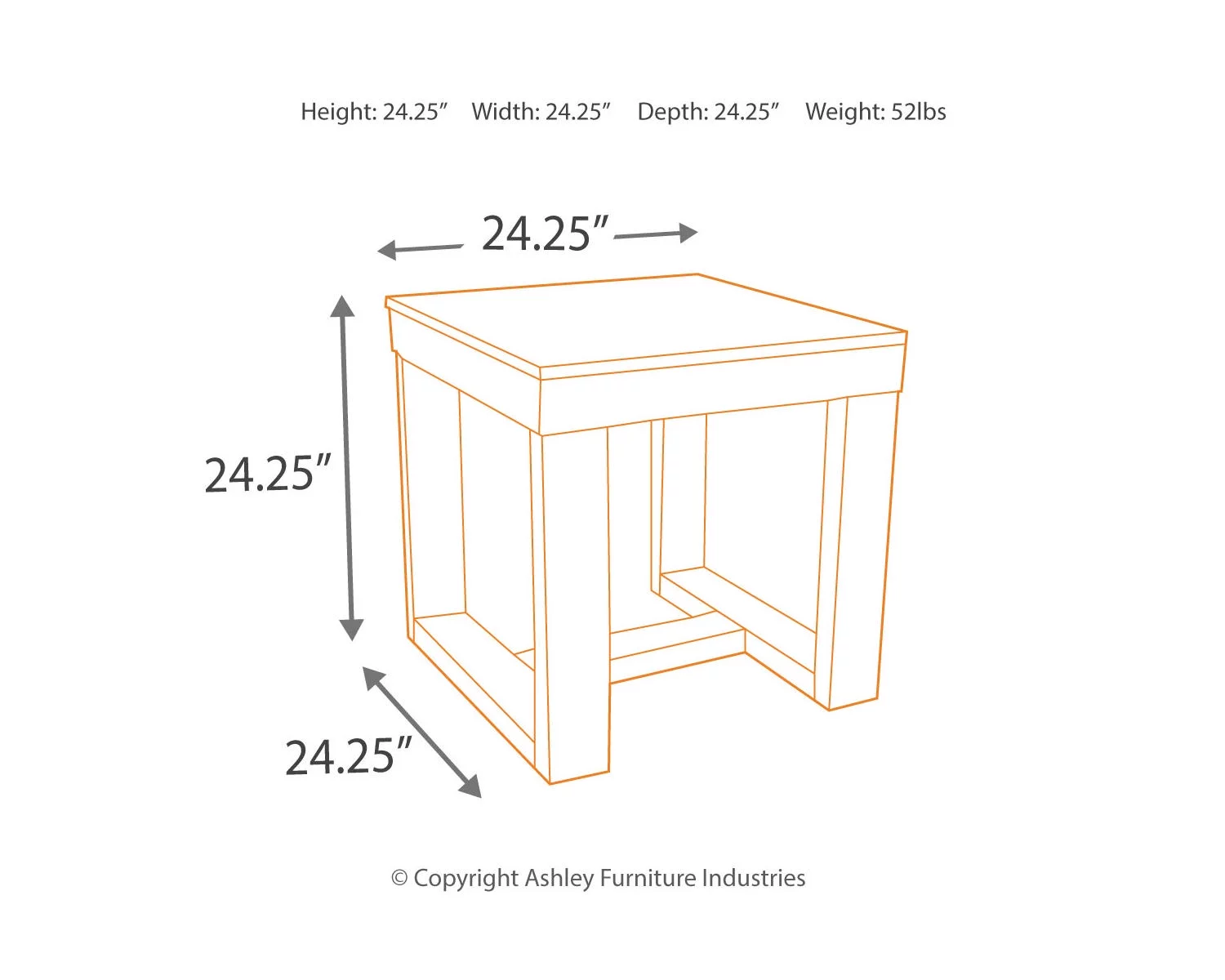Signature Design by Ashley Contemporary Watson End Table  Dark Brown