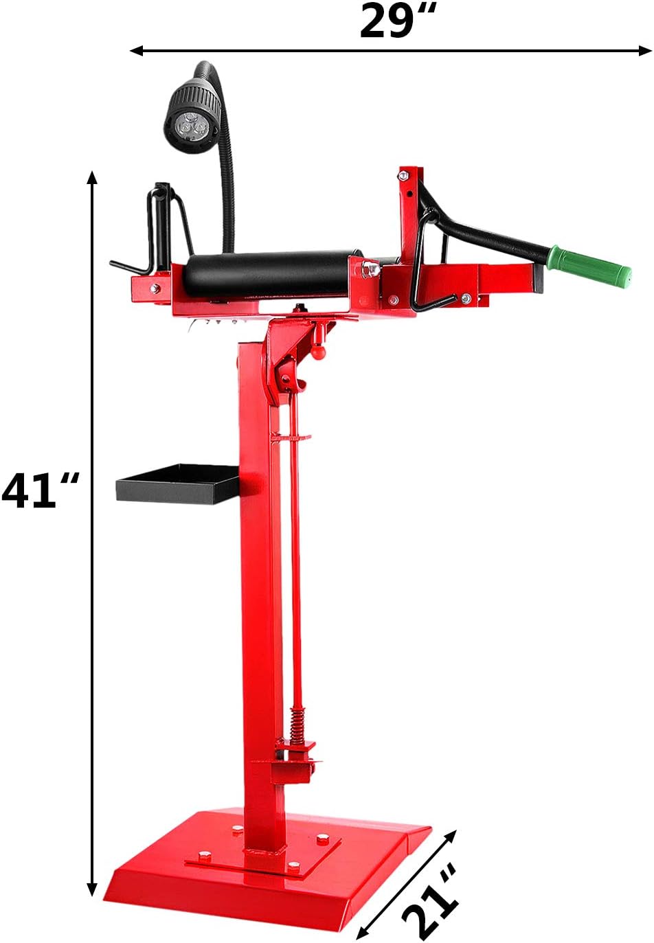 Mophorn Manual Tire Spreader Portable Tire Changer with Stand Adjustable LED Light Tire Spreader Tool for Light Truck and Car