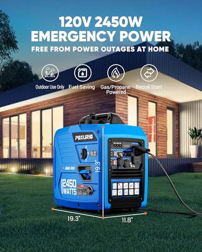 4000 Watt Inverter Generator, 120V Gas Powered Generator Super Quiet, RV Ready/EPA for RV, Camping and Home